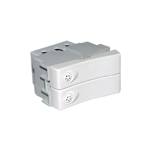 Interruptor unipolar 220V 10A 2 1/2 módulos blanco